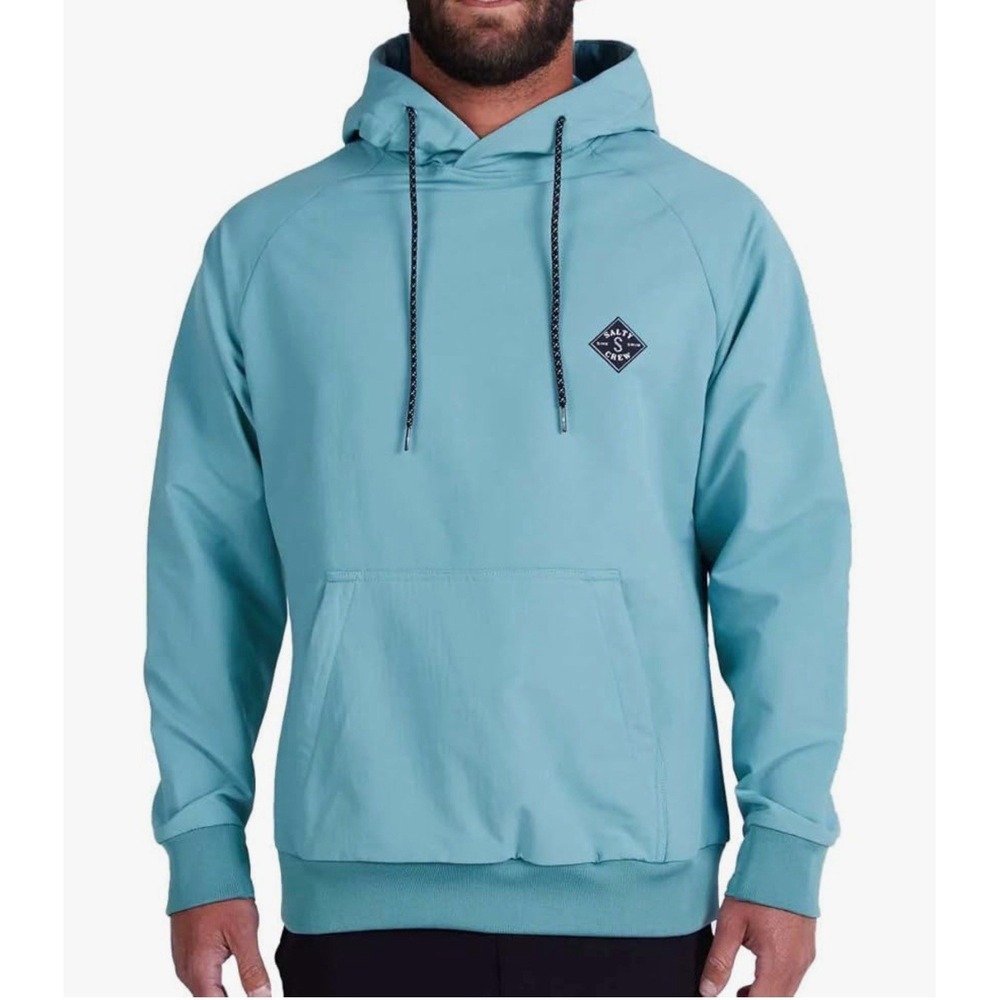 Salty Crew Northern Tech Pullover Hoody Aqua Size 2XL